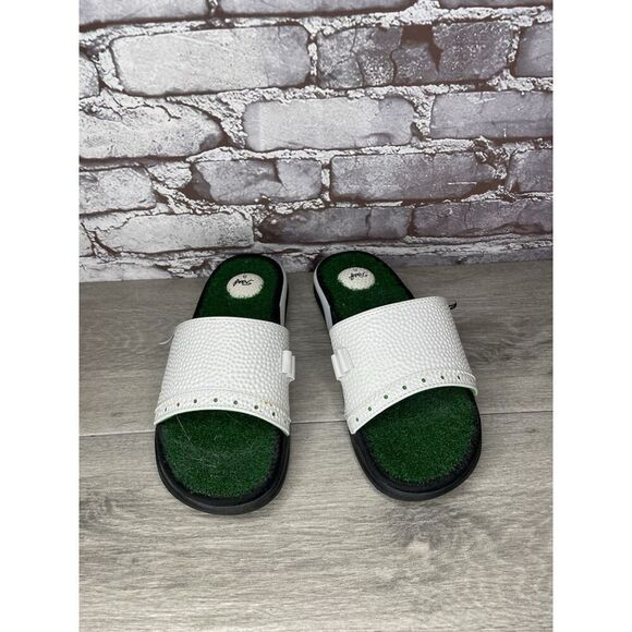 Reef Golf Flip Flops Mulligan II Turf Grass Tee Holder Rare Slides Men 8M US/40 - Picture 14 of 16